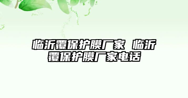 臨沂覆保護膜廠家 臨沂覆保護膜廠家電話