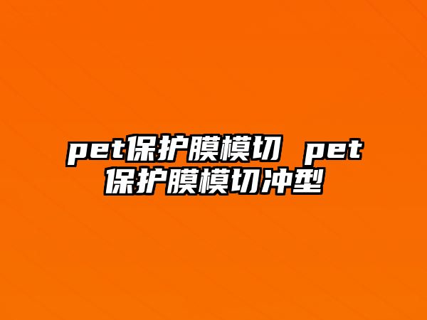 pet保護膜模切 pet保護膜模切沖型