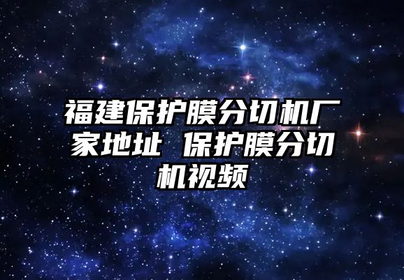 福建保護膜分切機廠家地址 保護膜分切機視頻