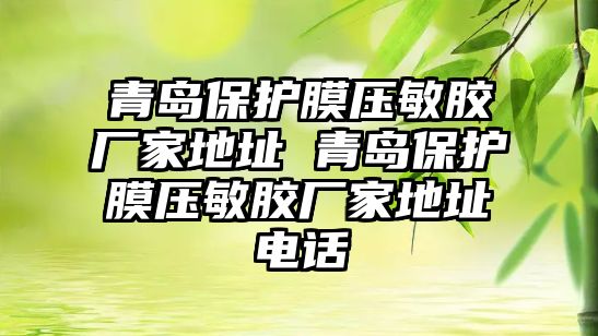 青島保護(hù)膜壓敏膠廠家地址 青島保護(hù)膜壓敏膠廠家地址電話