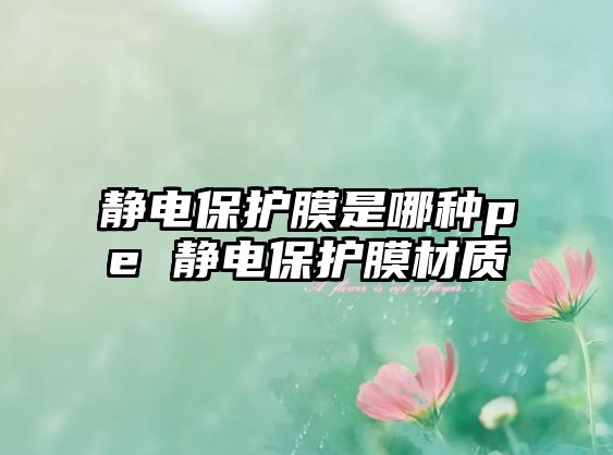 靜電保護(hù)膜是哪種pe 靜電保護(hù)膜材質(zhì)