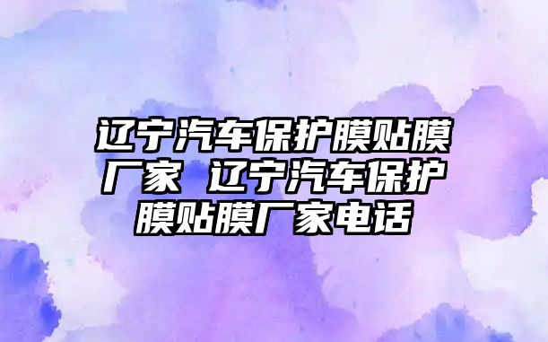 遼寧汽車保護膜貼膜廠家 遼寧汽車保護膜貼膜廠家電話