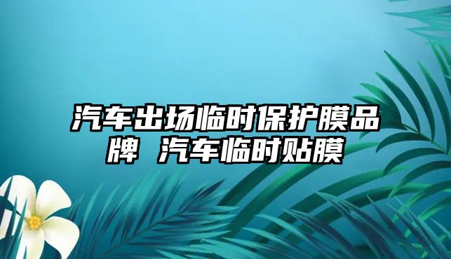 汽車出場臨時保護膜品牌 汽車臨時貼膜