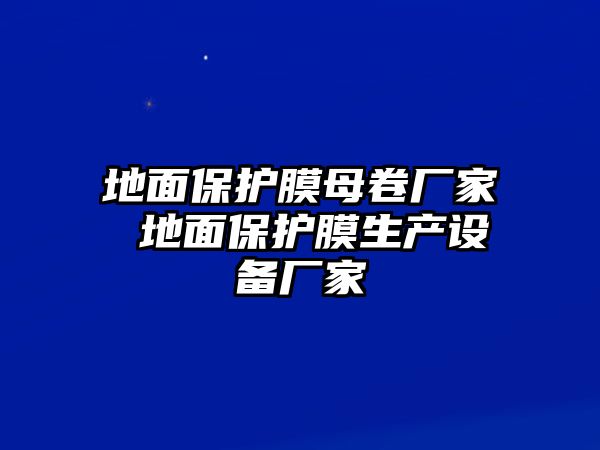 地面保護膜母卷廠家 地面保護膜生產設備廠家